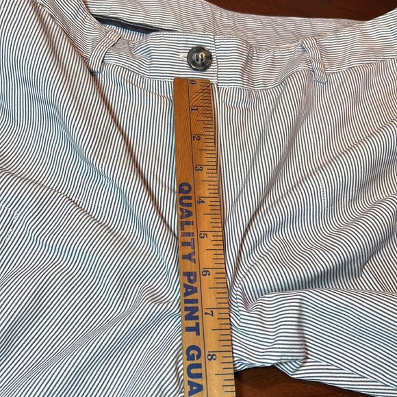 Julie Mitchell Striped Cargo Capris Chambray White Women’s Size 8 - Picture 4 of 13